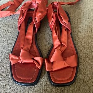Zara woman lace up sandals